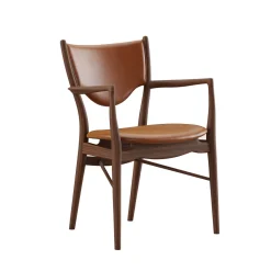 46 Armstol, Elegance valnød, valnød stel af Finn Juhl