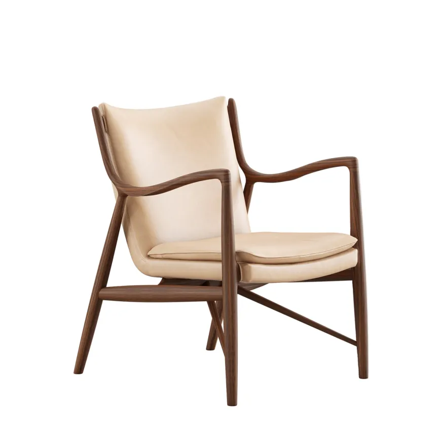 45 Lænestol, valnød af Finn Juhl