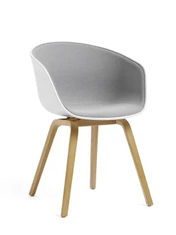 About a Chair AAC22 forsidepolstret, hvid skal fra Hay