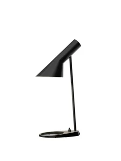 AJ Mini Table Lamp, grey/brass af Arne Jacobsen
