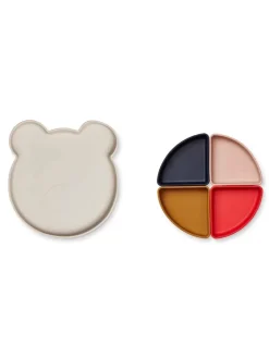 Arne ruminddelt tallerken, Mr bear sandy multi mix fra Liewood