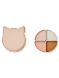 Arne ruminddelt tallerken, Mr bear sandy multi mix fra Liewood