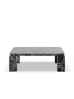 Atlas Sofabord 820x820, Costa Black Marble fra New Works