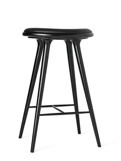 Barstol i sortbejdset eg fra Mater