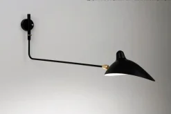 Big Wall Lamp w/1 Rotating Straight Arm af Serge Mouille