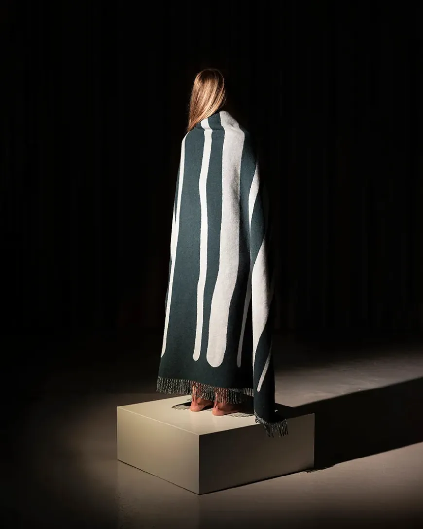 Brush Plaid, green/porcelain fra raawii