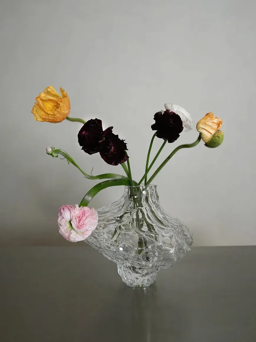 Canyon Vase Large, clear fra Hein studio