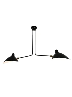 Ceiling Lamp w/2 Fixed Arms af Serge Mouille