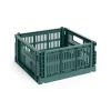 Colour Crate Medium Square, Dark green fra Hay