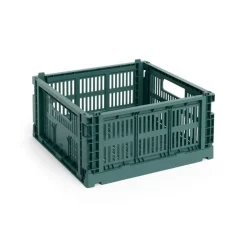 Colour Crate Medium Square, Dark green fra Hay