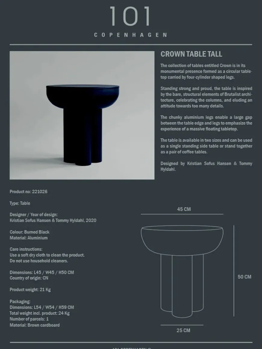Crown Table, tall fra 101 Copenhagen
