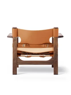 Den Spanske Stol i cognac læder, eg lys olie af Børge Mogensen