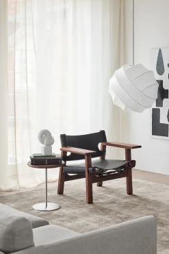 Den Spanske Stol i cognac læder, eg lys olie af Børge Mogensen