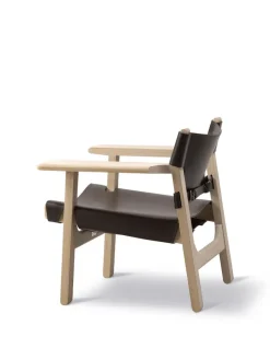 Den Spanske Stol i cognac læder, eg sæbe af Børge Mogensen