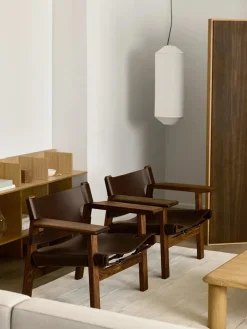 Den Spanske Stol i cognac læder, eg sæbe af Børge Mogensen