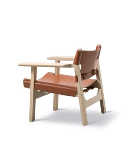 Den Spanske Stol i cognac læder, eg sæbe af Børge Mogensen