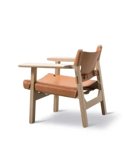 Den Spanske Stol i cognac læder, eg sæbe af Børge Mogensen