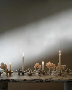 Doublet Candleholder Large, gold fra Hein Studio