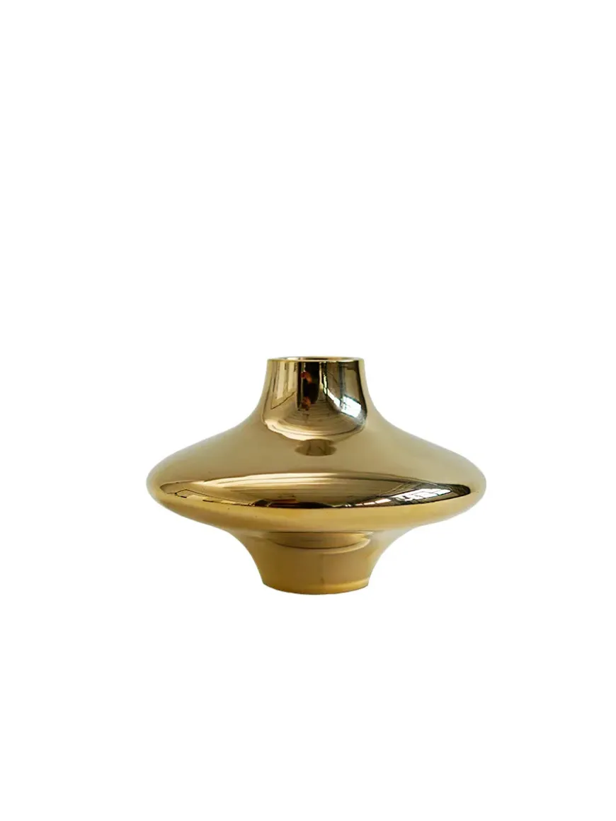 Doublet Candleholder Small, gold fra Hein Studio