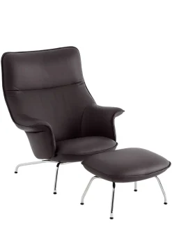 Doze Lounge Chair inkl. Fodskammel, easy leather root fra Muuto