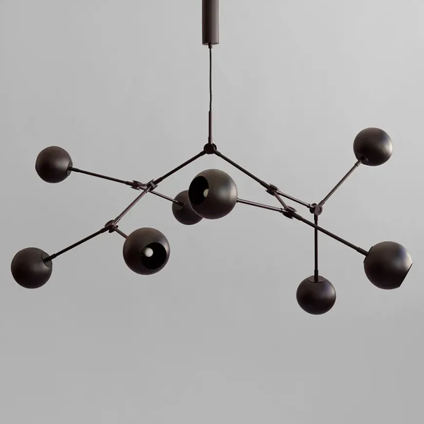 Drop Chandelier Globe, Chrome fra 101 Copenhagen