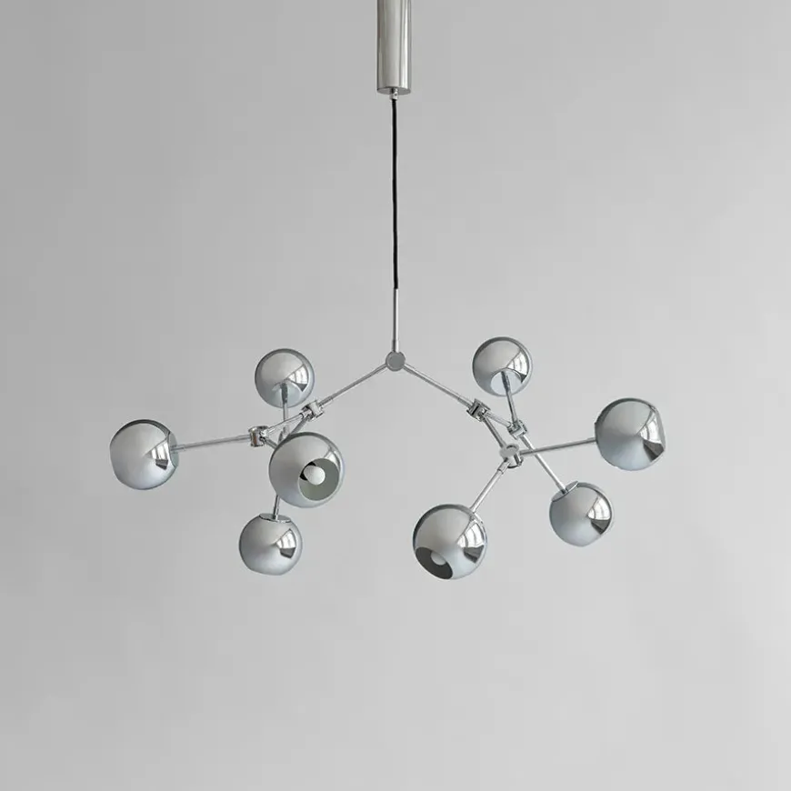 Drop Chandelier Globe, Mini, Chrome fra 101 Copenhagen