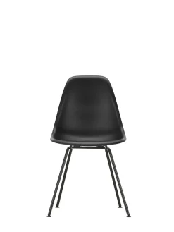 Eames Plastic Side Chair DSX, sort pulverlakeret fra Vitra