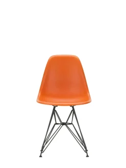 Eames Plastic Side Chair DSR, sort pulverlakeret fra Vitra