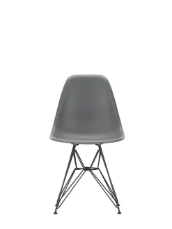 Eames Plastic Side Chair DSR, sort pulverlakeret fra Vitra