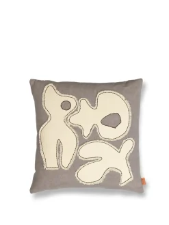 Figure Cushion, grey blue/off-white fra Ferm Living