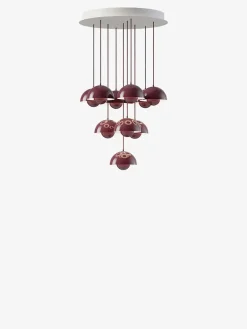 Flowerpot Chandelier VP10, 10 pendants reversed fra &Tradition