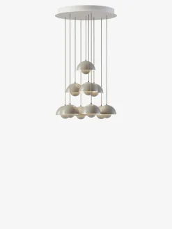 Flowerpot Chandelier VP10, 10 pendants reversed fra &Tradition
