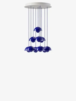 Flowerpot Chandelier VP10, 10 pendants reversed fra &Tradition