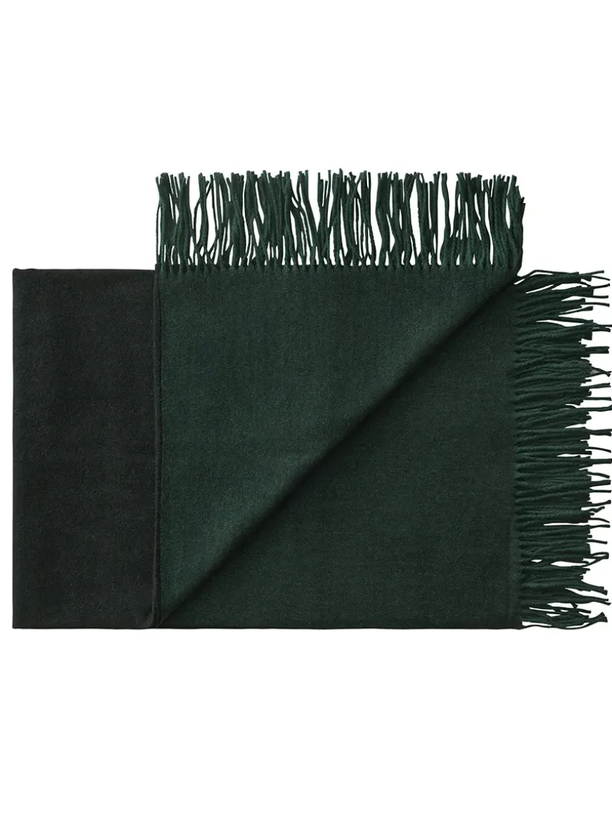 Franja Plaid, green/black fra Silkeborg Uldspinderi