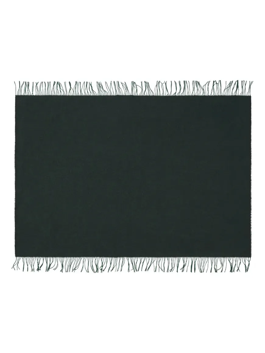 Franja Plaid, green/black fra Silkeborg Uldspinderi