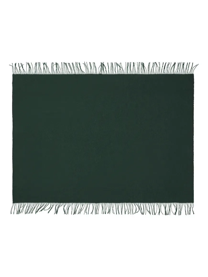 Franja Plaid, green/black fra Silkeborg Uldspinderi