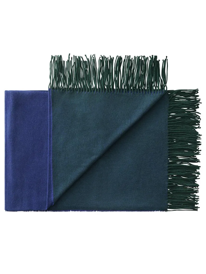 Franja Plaid, green/black fra Silkeborg Uldspinderi