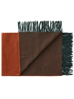 Franja Plaid, green/orange fra Silkeborg Uldspinderi