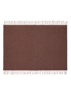 Franja Plaid, pink/brown fra Silkeborg Uldspinderi