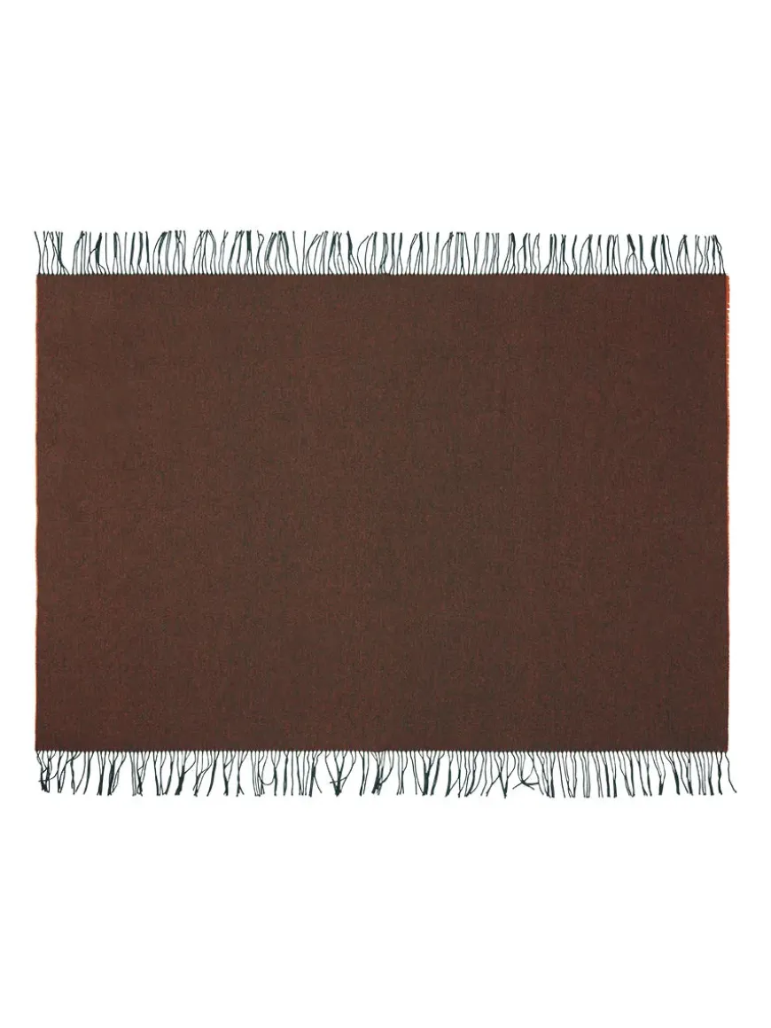 Franja Plaid, pink/brown fra Silkeborg Uldspinderi