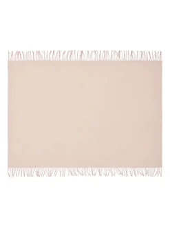 Franja Plaid, pink/brown fra Silkeborg Uldspinderi