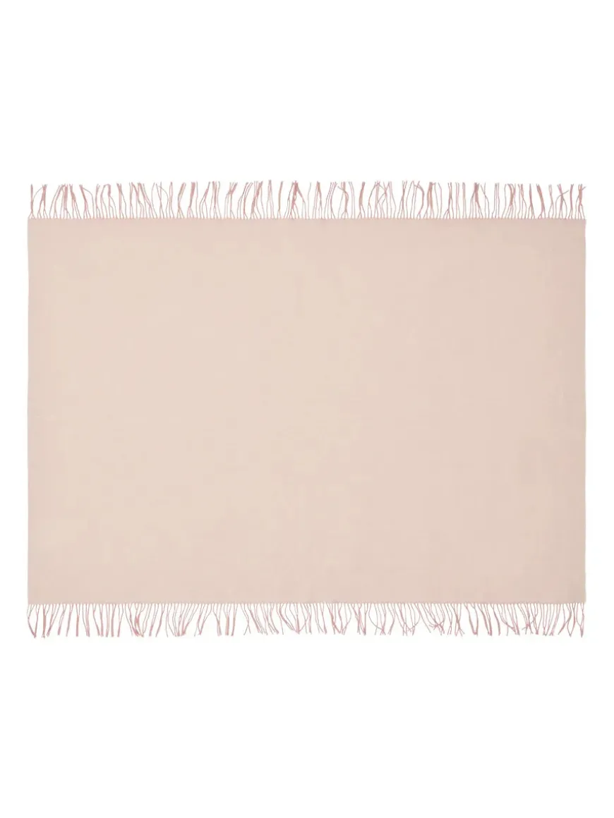 Franja Plaid, pink/brown fra Silkeborg Uldspinderi