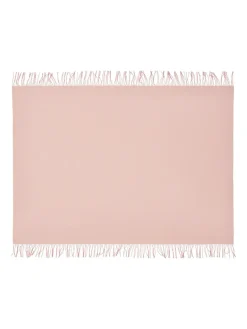 Franja Plaid, pink/white fra Silkeborg Uldspinderi