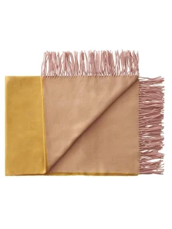 Franja Plaid, pink/white fra Silkeborg Uldspinderi