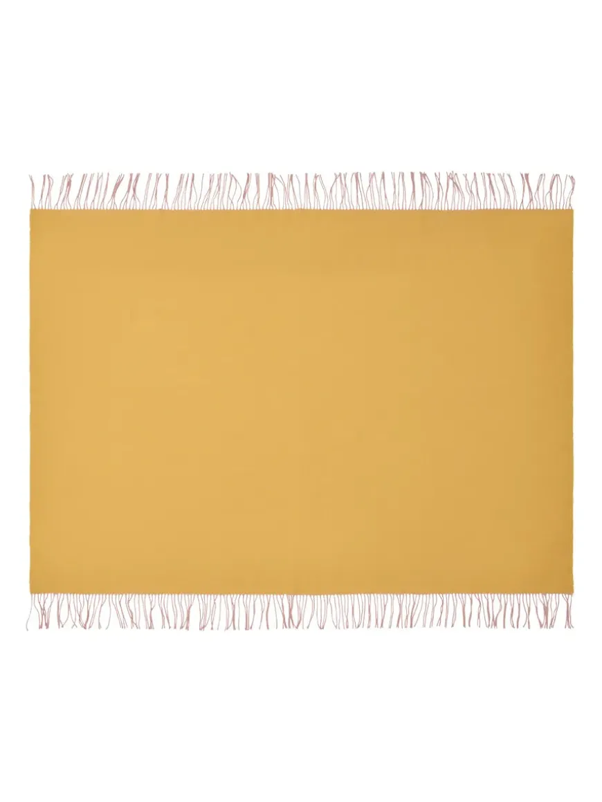 Franja Plaid, pink/yellow fra Silkeborg Uldspinderi