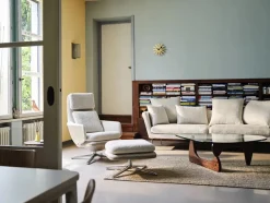 Grand Relax Lænestol inkl. Fodskammel, grey/beige fra Vitra