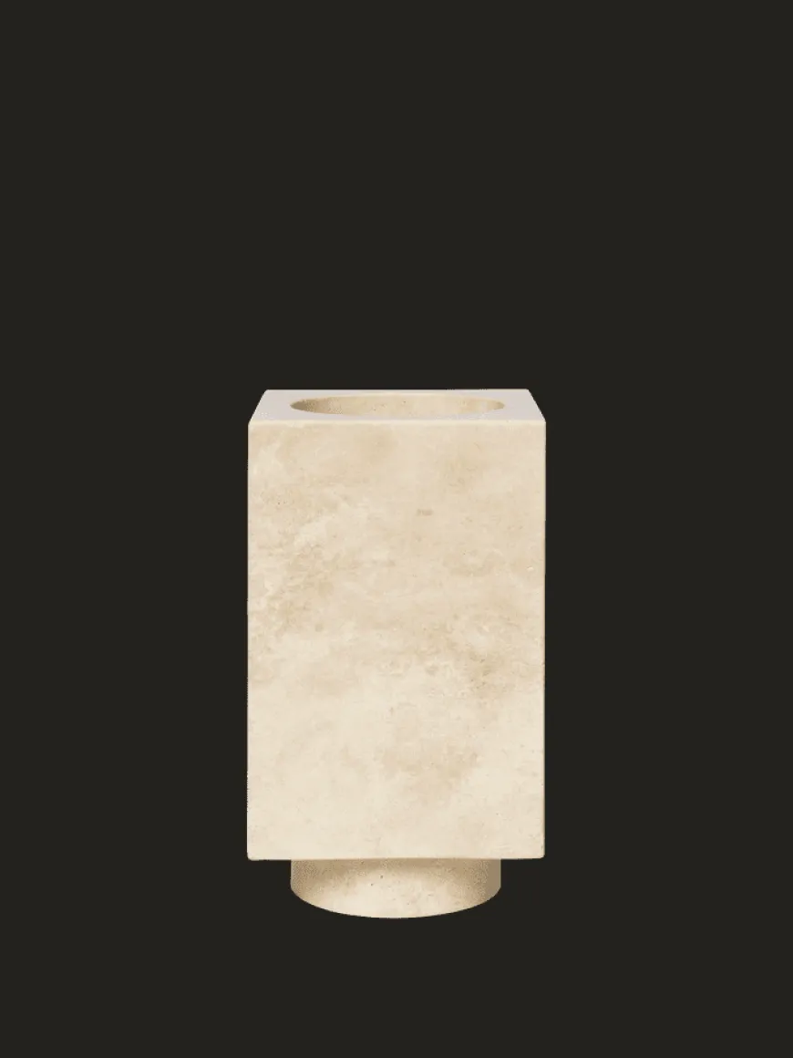 Hew vase, travertin fra Ferm Living