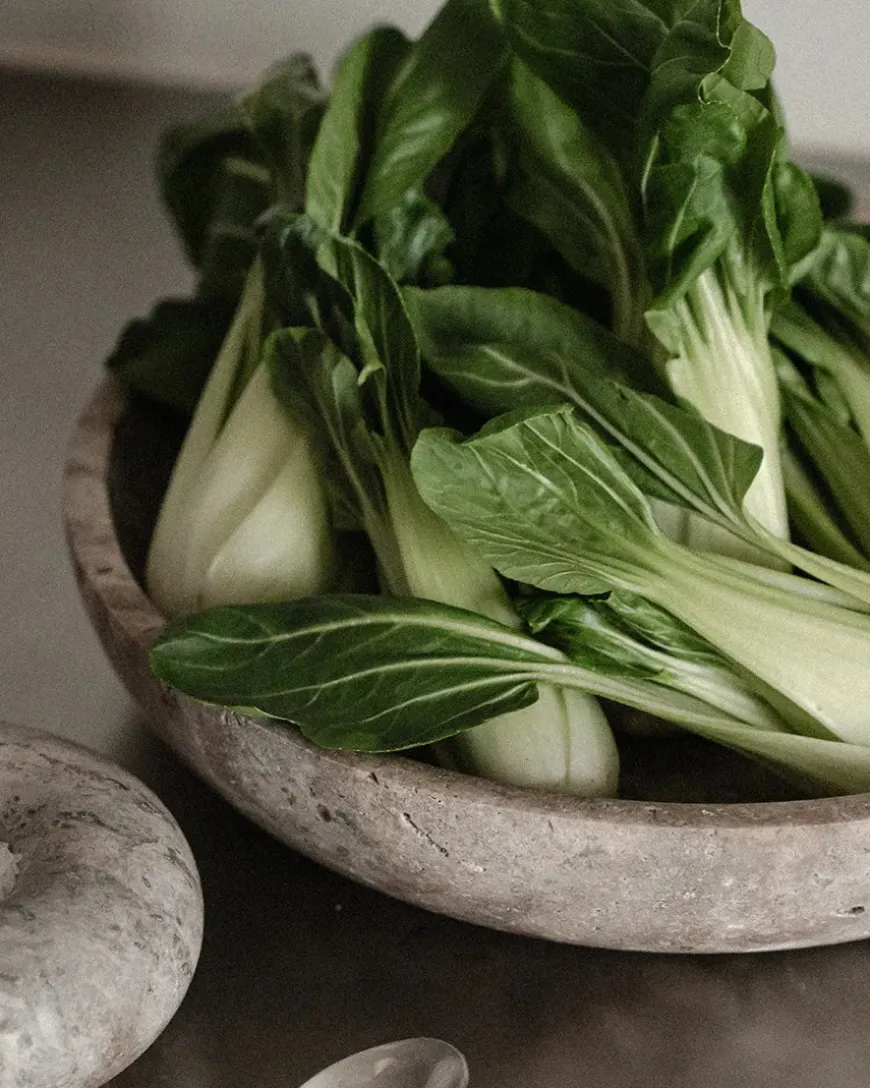 Hyben Skål, travertin silver fra Wabi Sabi Nordic