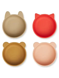 Iggy skåle 4-pak, apple red/tuscany rose multi mix fra Liewood