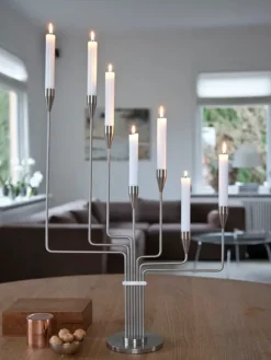 Karlsvognen Table Lysestage, sort fra Piet Hein